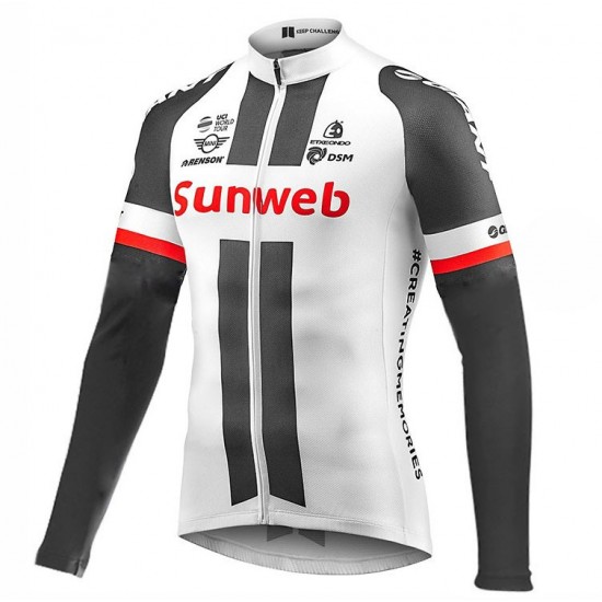 2017 Pro Team Sunweb Giant wit Fietsshirt lange mouw 2585