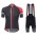 Santini Profteams 2017 Airform 20 zwart-Rood FIetskleding Set Wielershirt Korte Mouw+Korte Fietsbroeken Bib 262GJXOI 2017082318