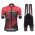 Santini Profteams 2017 Tono Rood FIetskleding Set Wielershirt Korte Mouw+Korte Fietsbroeken Bib 349AUQDR 2017082352