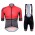 Santini Profteams 2017 Photon 30 Rood FIetskleding Set Wielershirt Korte Mouw+Korte Fietsbroeken Bib 474GJLJQ 2017082349