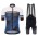 Santini Profteams 2017 Tono blauw FIetskleding Set Wielershirt Korte Mouw+Korte Fietsbroeken Bib 845AQSGQ 2017082363