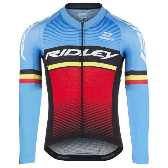 2017 Ridley Rincon blauw-rood Fietsshirt lange mouw 2549