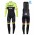 2017 Trek Pro Race Jaune Winter Set Wielerkleding Wielershirt lange mouw+Lange fietsbroeken Bib 2598