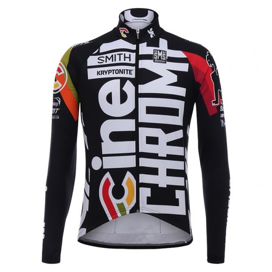 2017 Cinelli Chrome Training zwart Fietsshirt lange mouw 2453