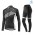 2017 Liv Accelerate Dames zwart-wit Winter Set Wielerkleding Wielershirt lange mouw+Lange fietsbroeken Bib 2494