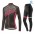 2017 Liv Accelerate Dames zwart-Rose Winter Set Wielerkleding Wielershirt lange mouw+Lange fietsbroeken Bib 2495