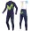 2017 Pro Team Movistar Winter Set Wielerkleding Wielershirt lange mouw+Lange fietsbroeken Bib 2504