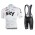 2017 Pro Team SKY Tour de France wit Fietskleding Set Fietsshirt Korte+Korte Fietsbroeken Bib 2584