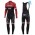 2017 Trek Pro Race rood Winter Set Wielerkleding Wielershirt lange mouw+Lange fietsbroeken Bib 2599