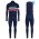 2017 Rapha Brevet blauw-Rose Winter Set Wielerkleding Wielershirt lange mouw+Lange fietsbroeken Bib 2547