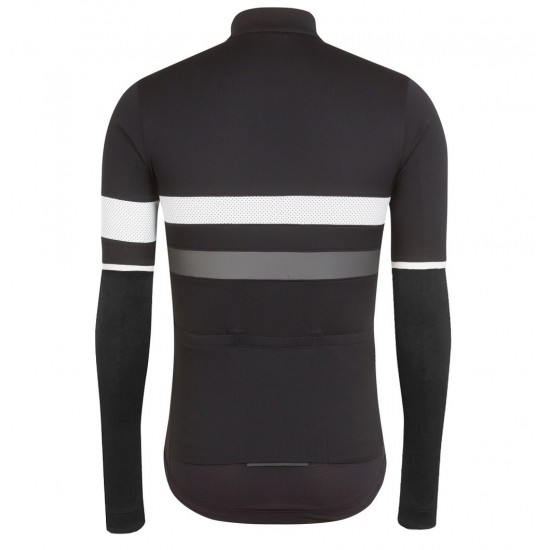 2017 Rapha Brevet zwart-wit Fietsshirt lange mouw 2539