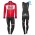 2017 Lotto-Soudal rood Winter Set Wielerkleding Wielershirt lange mouw+Lange fietsbroeken Bib 2500