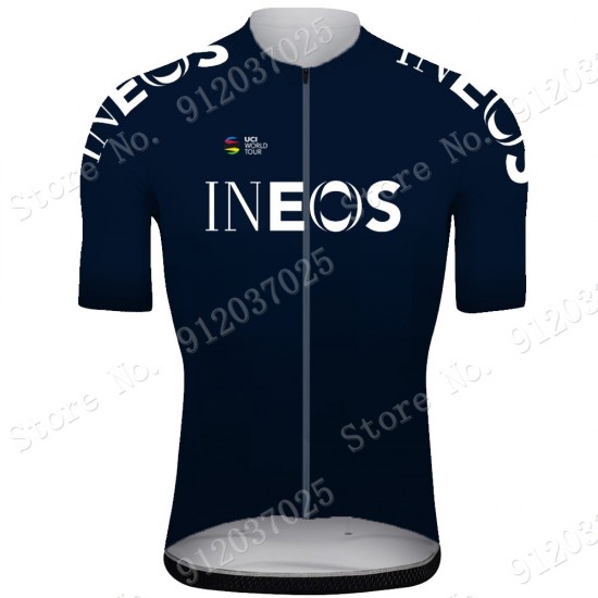 Blue New Ineos Grenadier 2021 Team Wielerkleding Fietsshirt Korte Mouw 2021062609