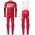 2016 Scott ODLO Team rood Set Wielerkleding Wielershirt lange mouw+Lange fietsbroeken Bib 213668