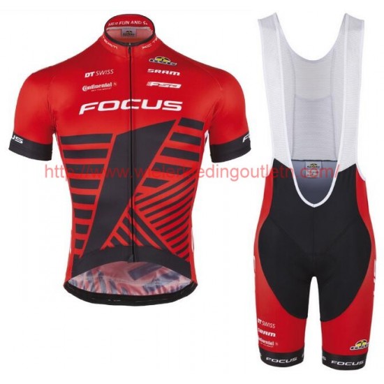 2016 GSG Focus XC rood Fietskleding Fietsshirt Korte+Korte Fietsbroeken Bib 201717105