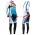 2016 Cube Teamline wit-Blauw Wielerkleding Wielershirt lange mouw+Lange fietsbroeken Bib 201717086