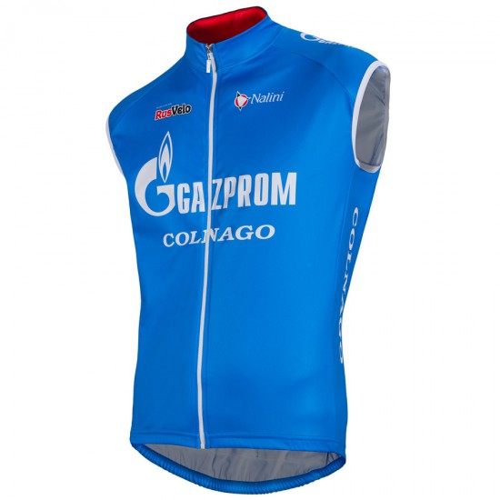 2016 Gazprom-Rusvelo Blauw Fietsshirt Zonder Mouwen 17041820