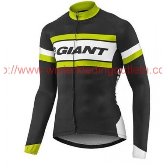 2017 Giant geel en zwart Fietsshirt lange mouw 201717459