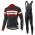 2017 Giant rood en zwart Fietskleding Fietsshirt lange mouw+Lange fietsbroeken Bib 201717460