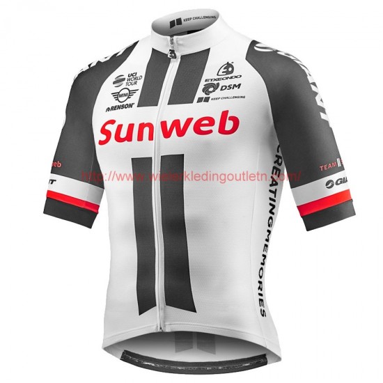 2017 Sunweb Pro Fietsshirt Korte Mouw wit 201717649