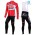 2016 Lotto Soudal rood Winter Set Wielerkleding Wielershirt lange mouw+Lange fietsbroeken Bib 213626