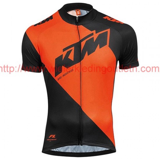 2017 Ktm Oranje-Zwart Wielerkleding Wielershirt Korte Mouw 20176930