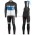 2016 Scott Team zwart-Blauw-wit Winter Set Wielerkleding Wielershirt lange mouw+Lange fietsbroeken Bib 213654