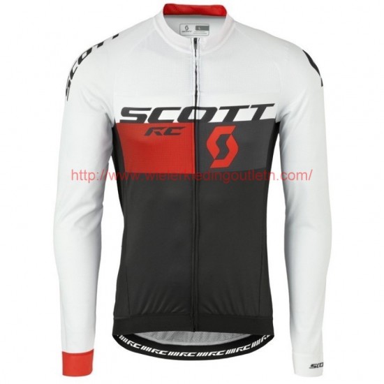 2016 Scott RC wit-zwart-rood Wielerkleding Wielershirt lange mouw 213675