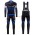 2016 Santini Interactive 30 zwart-Blauw Set Wielerkleding Wielershirt lange mouw+Lange fietsbroeken Bib 213639