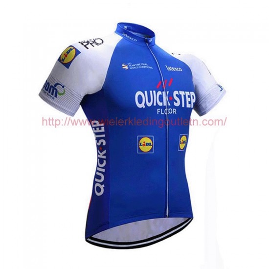 2017 QUICK-STEP FLOORS blauw Fietskleding Wielershirt Korte Mouw 201717832