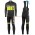 2016 Scott Team zwart-geel Winter Set Wielerkleding Wielershirt lange mouw+Lange fietsbroeken Bib 213658