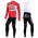 2016 Lotto Soudal rood Set Wielerkleding Wielershirt lange mouw+Lange fietsbroeken Bib 213625