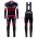 2016 Santini Interactive 30 zwart-rood Set Wielerkleding Wielershirt lange mouw+Lange fietsbroeken Bib 213641