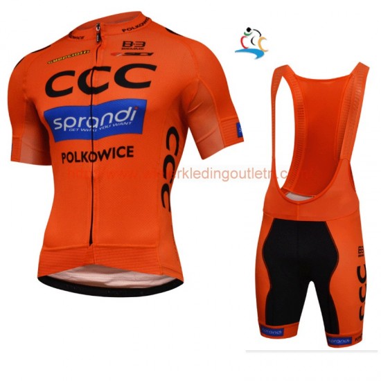 2017 CCC SPRANDI Race Fietskleding Fietsshirt Korte+Korte Fietsbroeken Bib 20176905