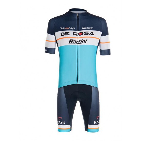 2020 DE-ROSA SANTINI Fietskleding Wielershirt Korte Mouw+Korte Fietsbroeken Bib SGCDK