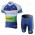 2013 Green Edge ORICA Fietsshirt Korte mouw+Korte fietsbroeken met zeem Kits blauw 4013