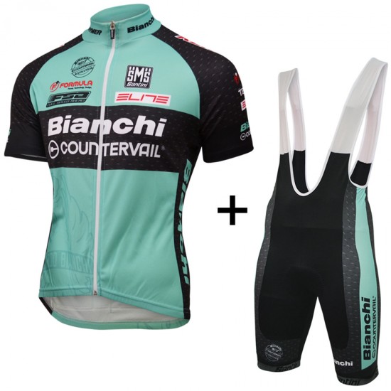 2016 Bianchi Countervail Fietskleding Fietsshirt Korte+Korte Fietsbroeken Bib 2016036521