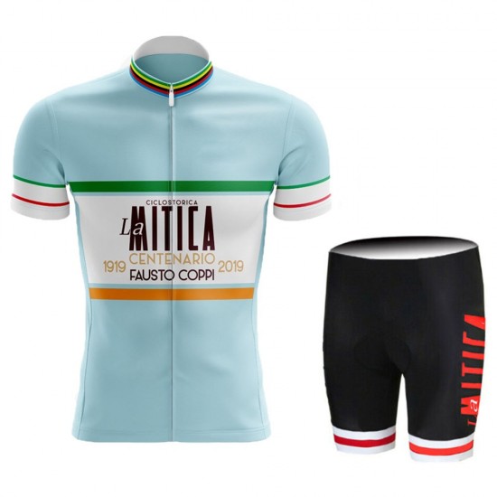 Set La Mitica Fausto Coppi 2021 Fietskleding Fietsshirt Korte Mouw+Korte Fietsbroeken Bib 2021131