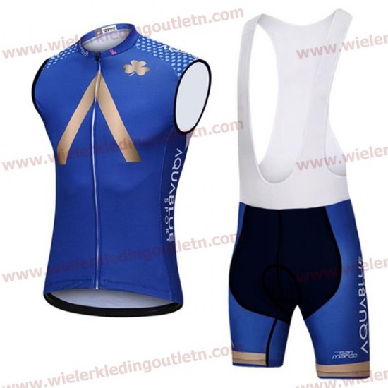 2018 AQUA BLUE SPORT Wielerkleding Set Wielershirt Mouwloze+Fiets Koersbroek A2018890