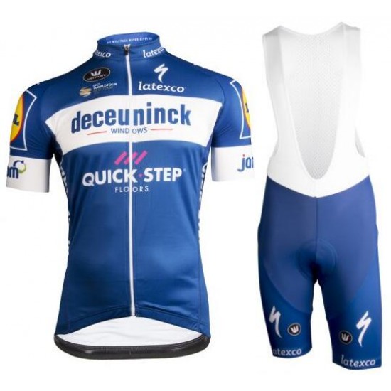 DECEUNINCK-QUICK-STEP 2019 Fietskleding Set Fietsshirt Korte Mouw+Korte fietsbroeken Bib 190224135