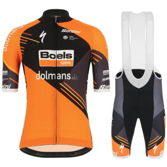 Boels Dolmans 2019 Fietskleding Set Fietsshirt Korte Mouw+Korte fietsbroeken Bib 19040712