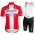 Deceuninck-Quick Step Danish Champion 2019 Fietskleding Set Fietsshirt Korte Mouw+Korte fietsbroeken Bib 19040772