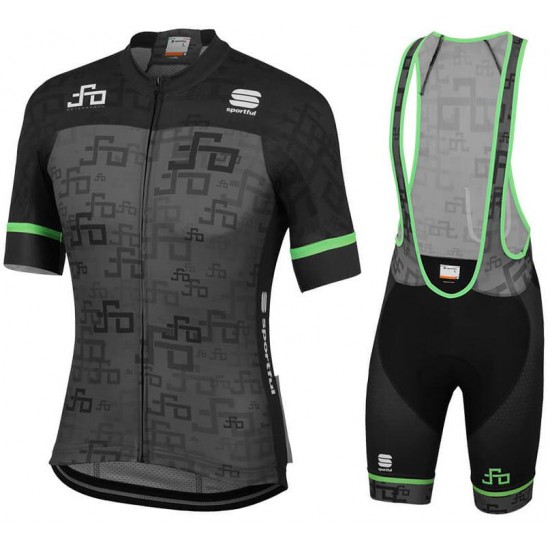 Peter Sagan LOGO Team 2019 Line black Fietskleding Set Fietsshirt Korte Mouw+Korte fietsbroeken Bib 19040781