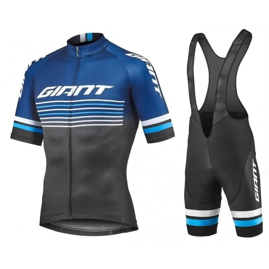 2019 Giant Race Day black Fietskleding Set Fietsshirt Korte Mouw+Korte fietsbroeken Bib 190224114