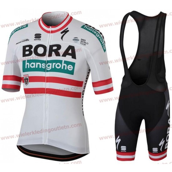 BORA-hansgrohe Austrian champion 2018 Wielerkleding Set Wielershirt korte mouwen+Fiets Koersbroek D134