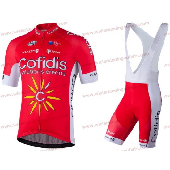 2018 COFIDIS Wielerkleding Set Wielershirt korte mouwen+Fiets Koersbroek D132