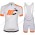 Cipollini Easy Wit oranje Wielerkleding Set Fietsshirt Korte Mouw+Fiets Koersbroek 18C10277