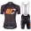 Cipollini Prestige Zwart oranje Wielerkleding Set Fietsshirt Korte Mouw+Fiets Koersbroek 18C10296