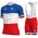 Groupama Fdj French Champion 2018 Fietskleding Set Wielershirt korte mouwen+Fiets Koersbroek 18A0021