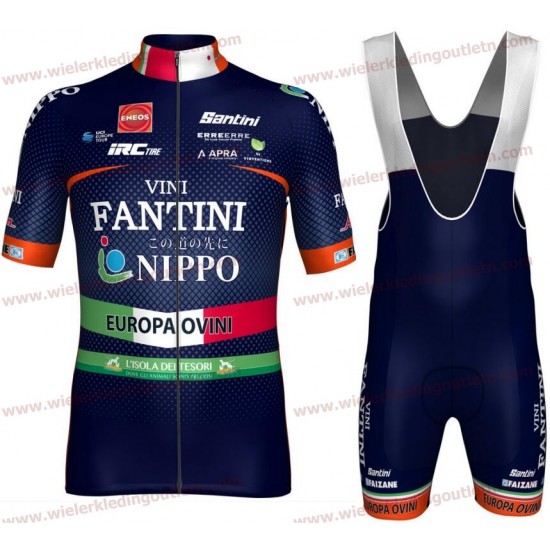 Nippo-Vini Fantini-Europa Ovini 2018 Wielerkleding Set Wielershirt korte mouwen+Fiets Koersbroek D115